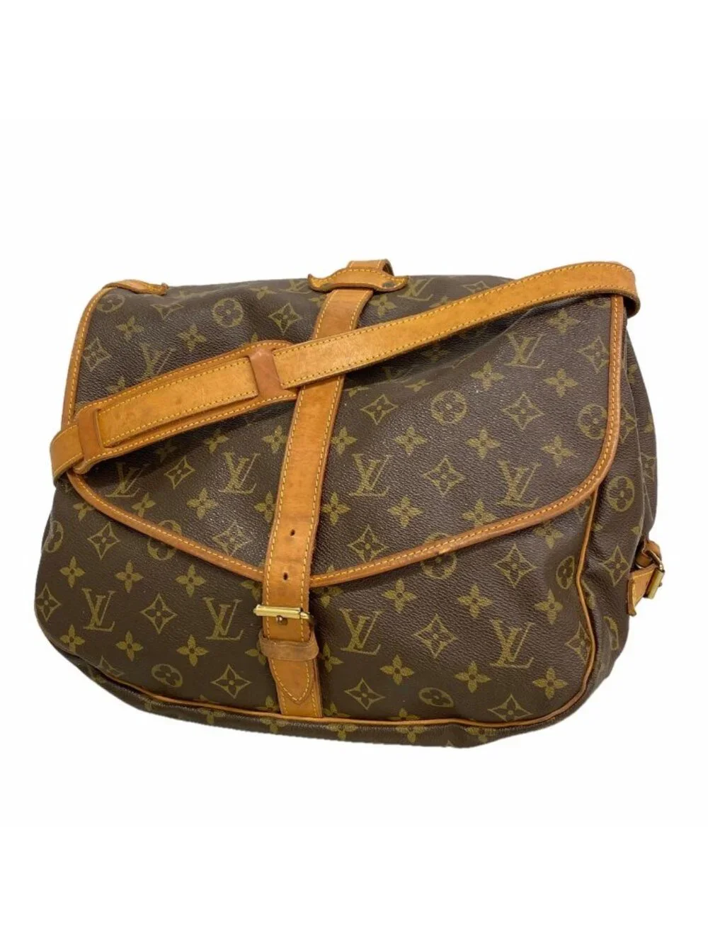 Louis Vuitton Shoulder Bag Monogram Saumur 35 Brown